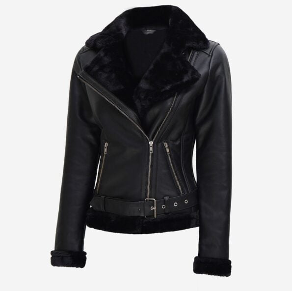 Shearling Jacket Women's zippper