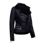 Black Shearling Jacket For Women
