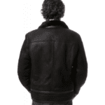 Black Shearling Leather Jacket (1)