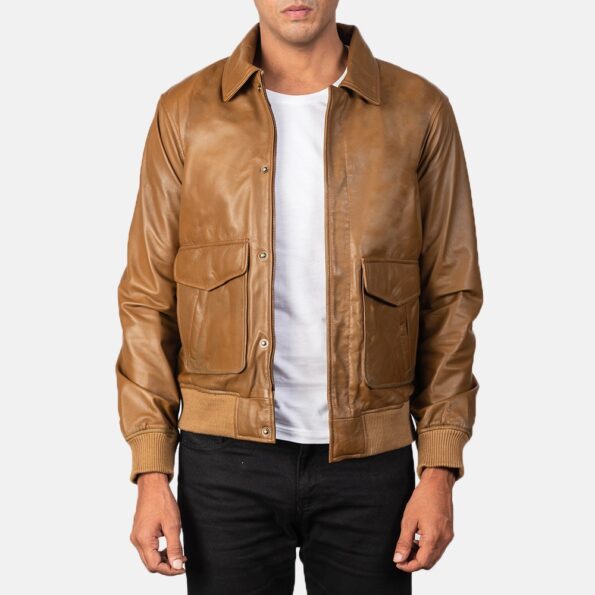 columbus brown bomber jacket