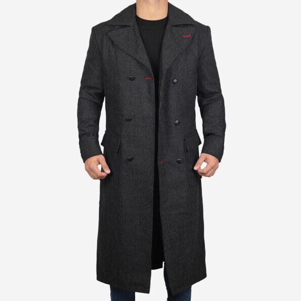 Detective Wool Coat Men front design