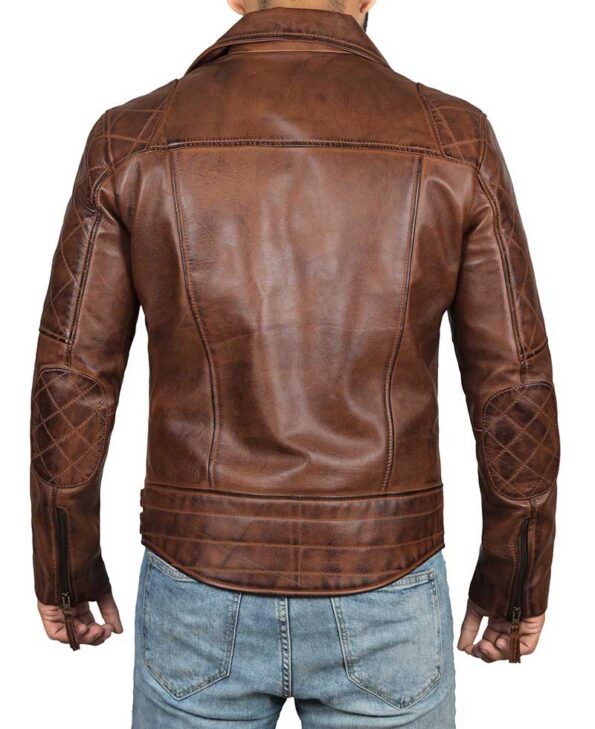 Motorcycle Leather Jacket back side