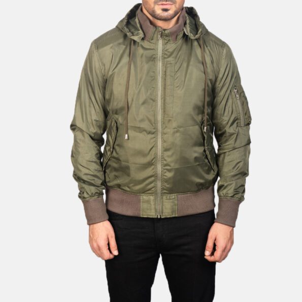 zipper green jacket