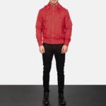 Hanklin Ma-1 Red Hooded Bomber Jacket