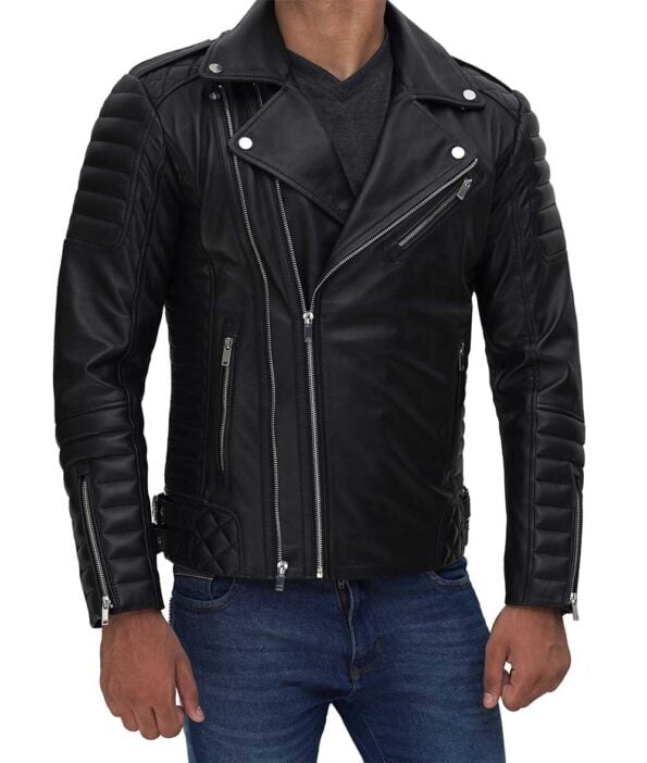 Leather Biker Jacket full zipper