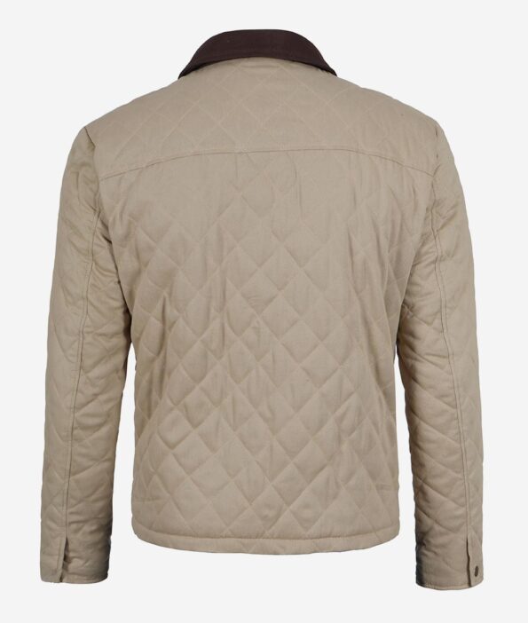 Lightweight Beige Cotton Jacket back side