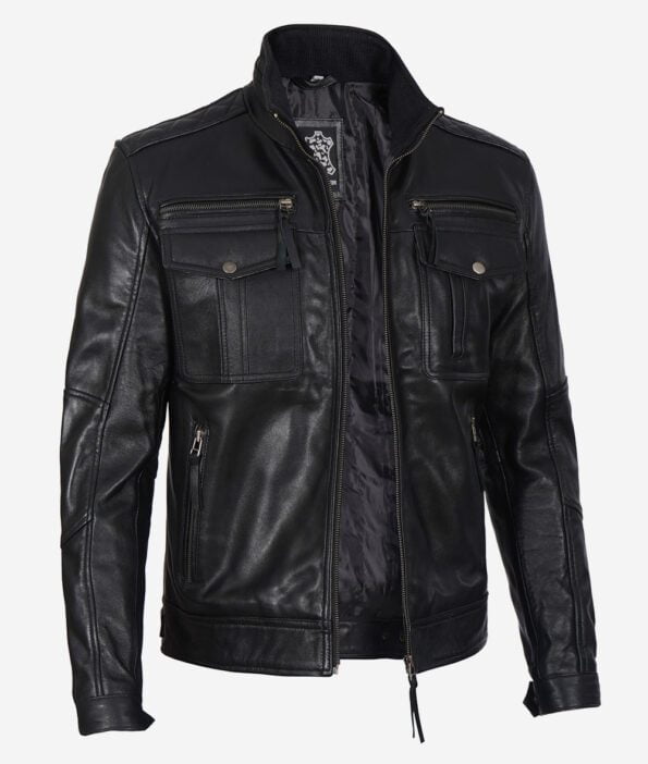 columbus Leather Biker Jacket