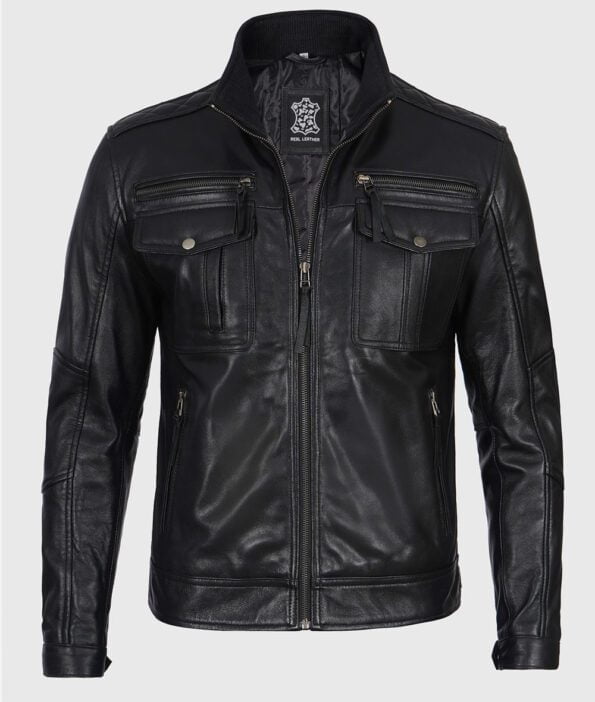 Leather Biker Jacket zipper