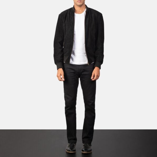 columbus-high-color black Bomber Jacket