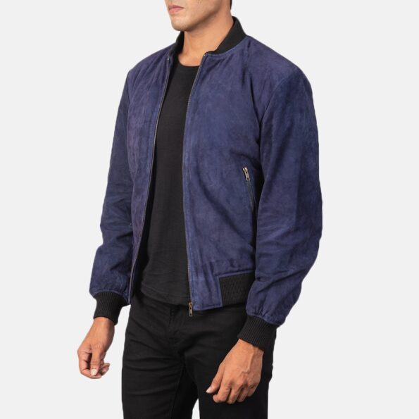 columbus-high-color blue bomber jacket