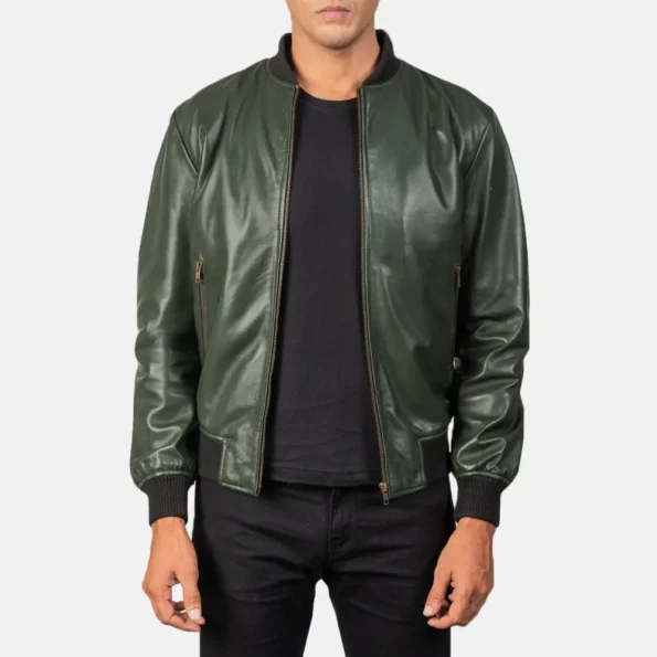 columbus green bomber jacket