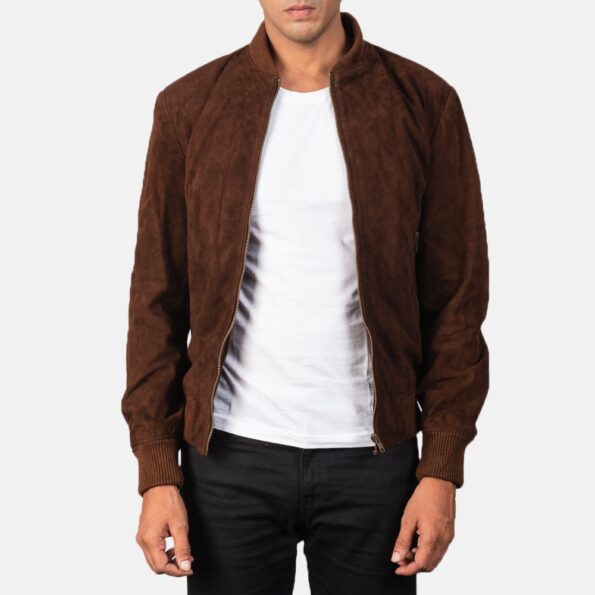 columbus Suede Bomber Jacket