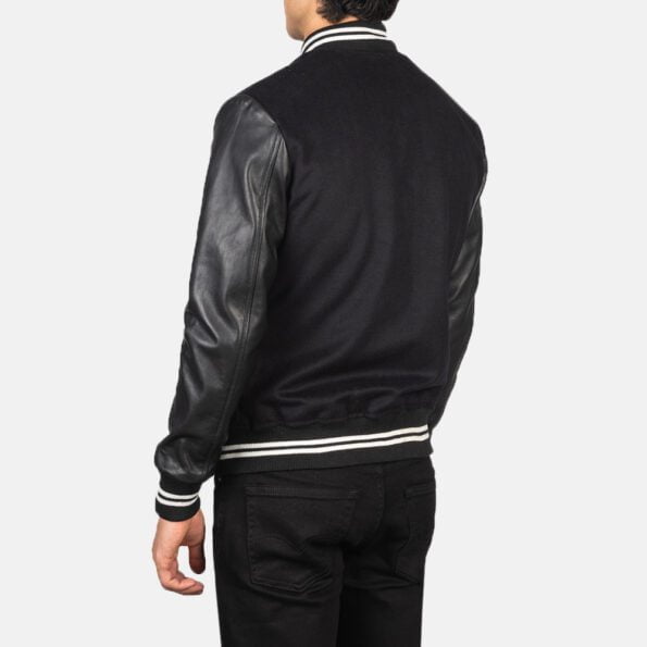 Hybrid Varsity Jacket back side