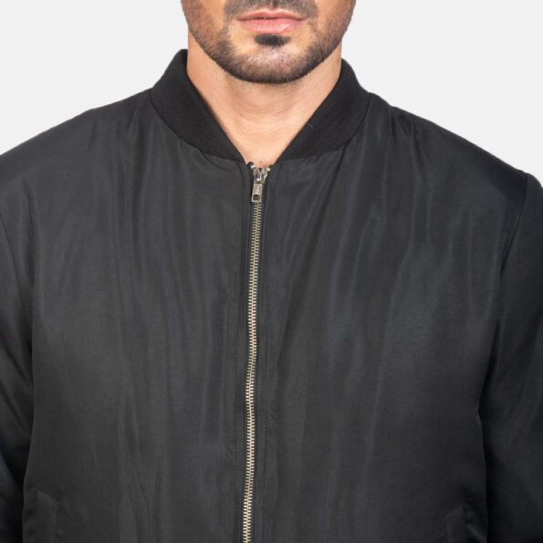 Zack Black Bomber Jacket farrant sait