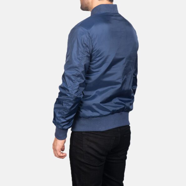 Zack Blue Bomber Jacket back said