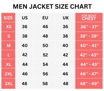 Trenton Men's Long Tan size guide