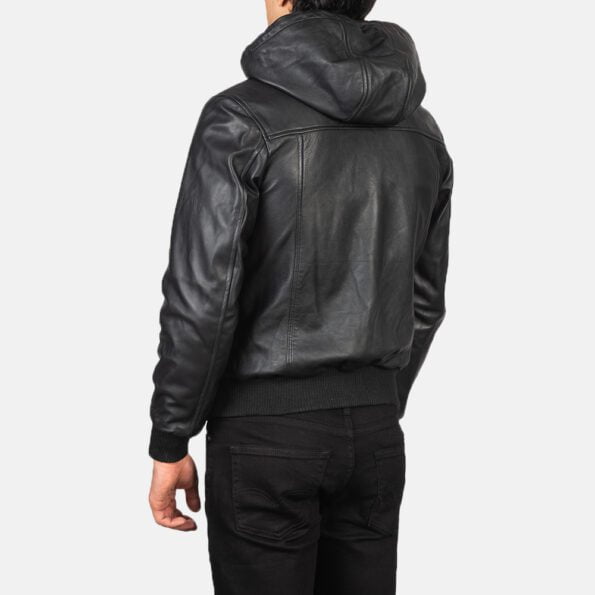 Leather Bomber back sait