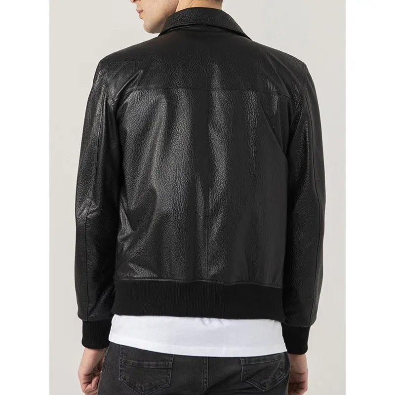 2 leatherify jacket Men-Shirt-Collar-Black-Jacket