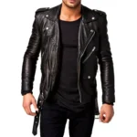 23 leatherify jacket ,Mens-Black-Slim-Fit-Biker-Genuine-Leather-Jacket