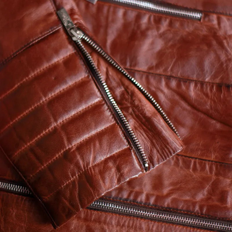32 leatherify jacket Men-Dark-Brown-Cafe-Racer-Genuine-Leather-Jacket